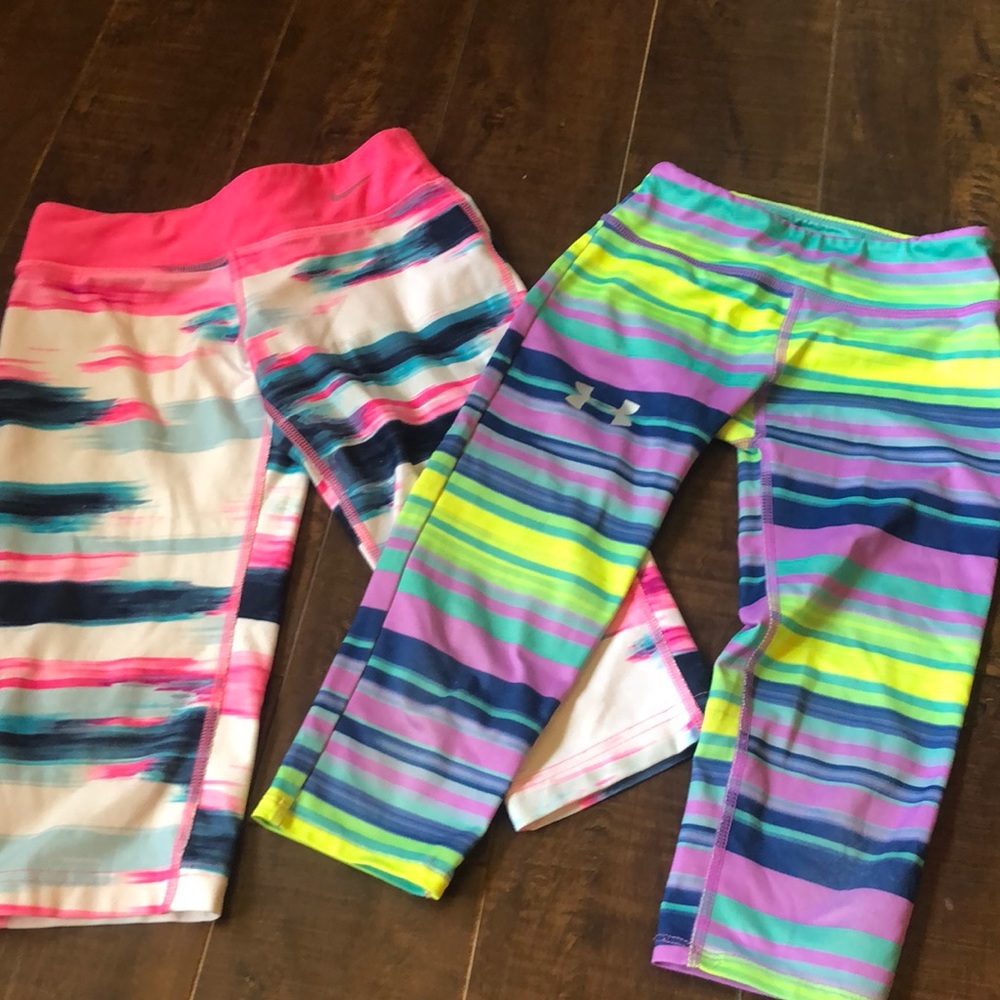 Set of 2 girls capri leggings